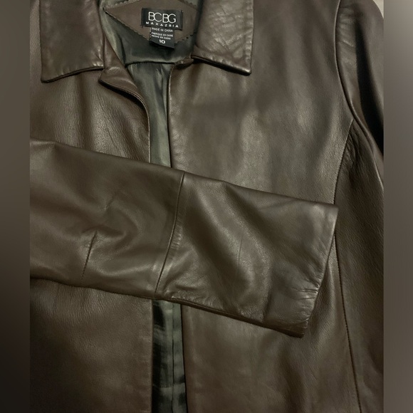 BCBGMaxAzria Brown Leather Jacket - Picture 3 of 5